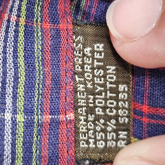 Vintage Craig‎ Andrew Western Pearl Snap Shirt Sz XL Metallic Plaid Rockabilly - Picture 4 of 10